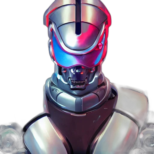 robot, face, mask, concept art transparent PNG cut-out