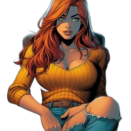 comic book art, concept art, fantasy art, cartoon transparent PNG cut-out