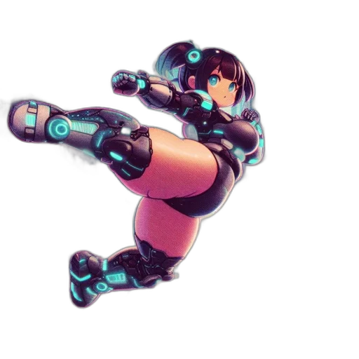 robot, weapon, concept art, pixel art transparent PNG cut-out