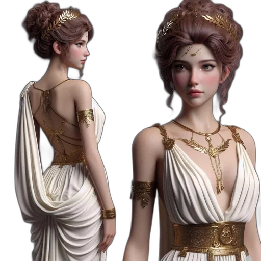 dress, jewelry, fantasy art, concept art transparent PNG cut-out