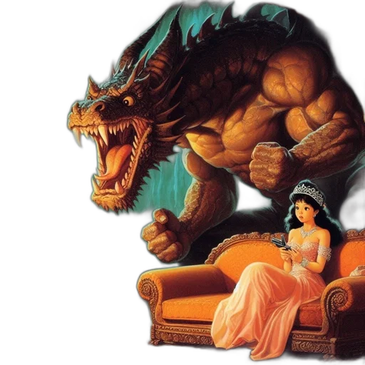 dragon, furniture, fantasy art, concept art transparent PNG cut-out