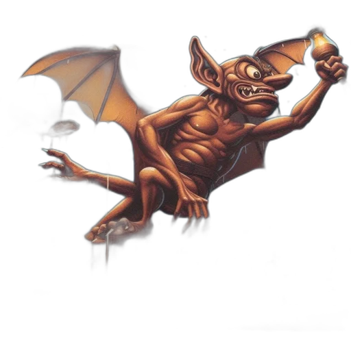 dragon, staff, creature, concept art transparent PNG cut-out