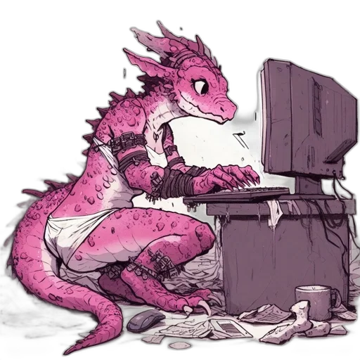 dragon, robot, creature, animal transparent PNG cut-out