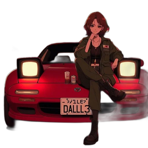 car, jacket, weapon, concept art transparent PNG cut-out