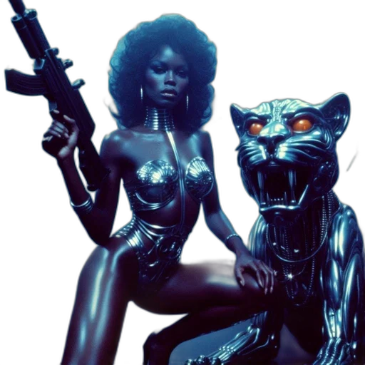 concept art, cyberpunk, comic book art, woman transparent PNG cut-out