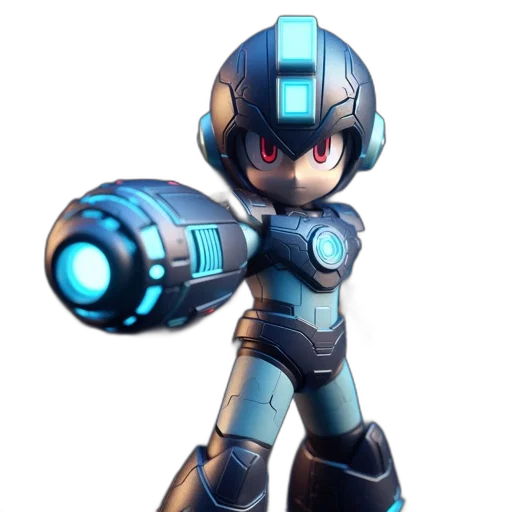 robot, weapon, 3d render, concept art transparent PNG cut-out