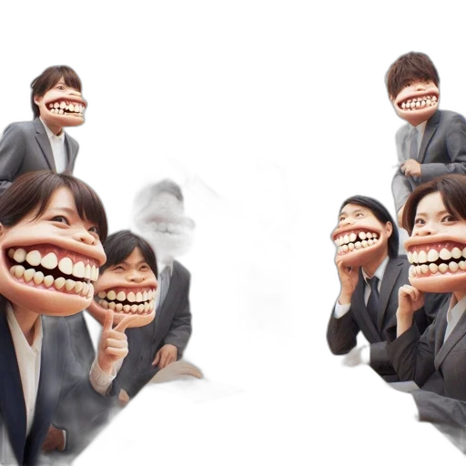 mask, creature, face, 3d render transparent PNG cut-out