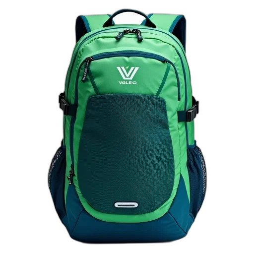 green, blue, backpack, mesh transparent PNG cut-out