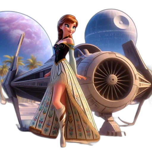 concept art, fantasy art, outer space, animated transparent PNG cut-out