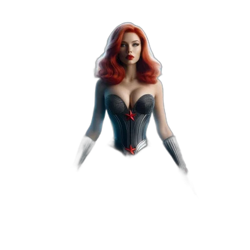 dress, comic book art, concept art, 3d render transparent PNG cut-out