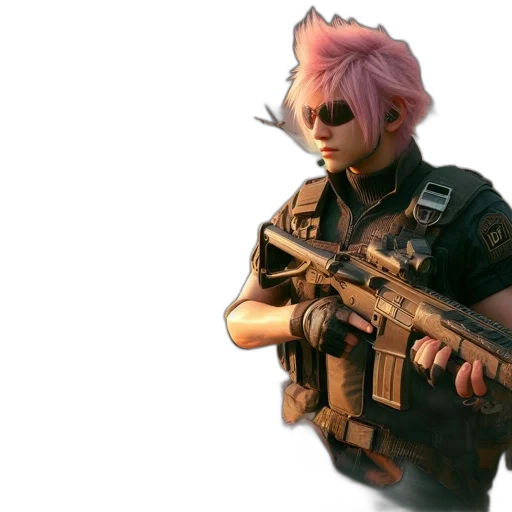 weapon, jacket, staff, concept art transparent PNG cut-out
