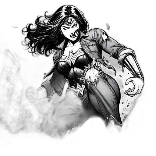 comic book art, concept art, fantasy art, pencil sketch transparent PNG cut-out