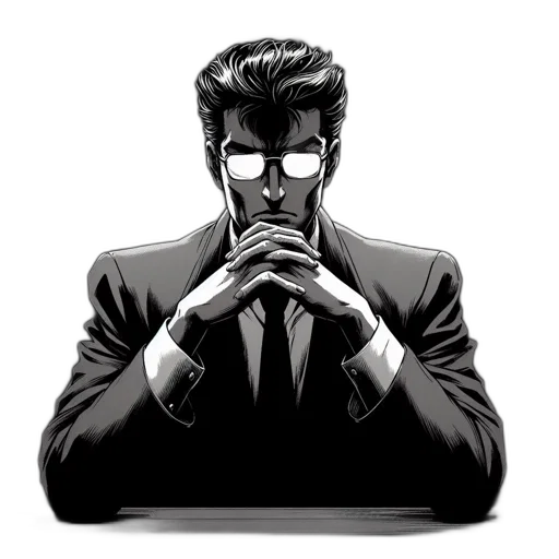 mask, face, jacket, comic book art transparent PNG cut-out
