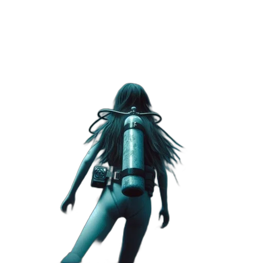 robot, weapon, hair, staff transparent PNG cut-out