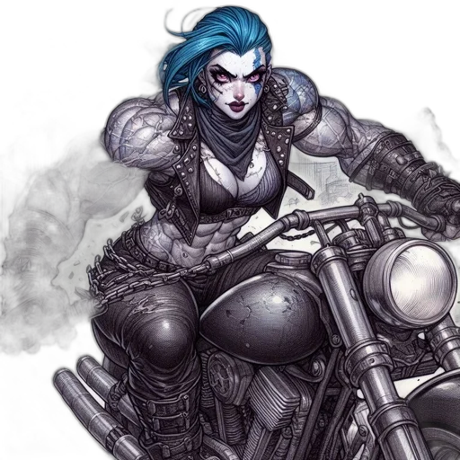 comic book art, cyberpunk, concept art, fantasy art transparent PNG cut-out