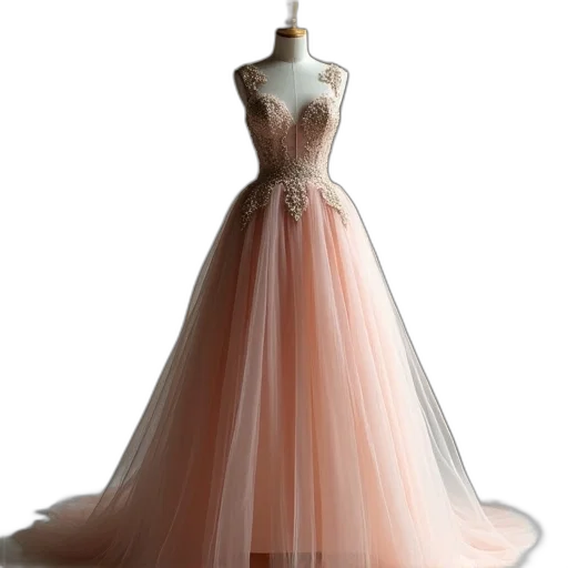 dress, jewelry, crown, 3d render transparent PNG cut-out