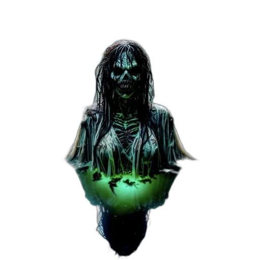 creature, staff, mask, hair transparent PNG cut-out