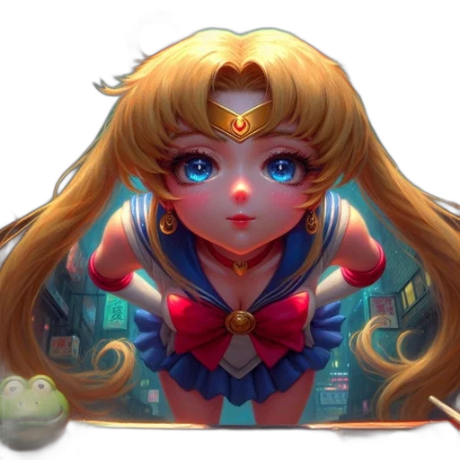 crown, face, staff, fantasy art transparent PNG cut-out