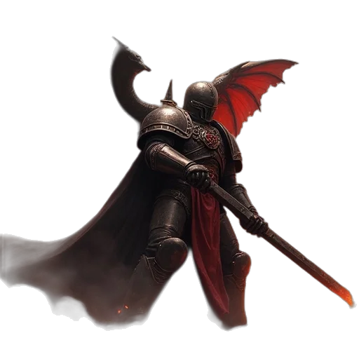 dragon, sword, staff, weapon transparent PNG cut-out