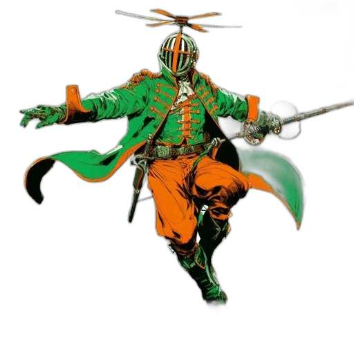 staff, mask, jacket, sword transparent PNG cut-out