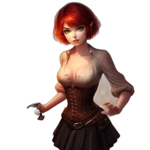 dress, staff, weapon, fantasy art transparent PNG cut-out