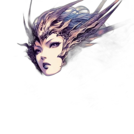 mask, hair, face, dragon transparent PNG cut-out