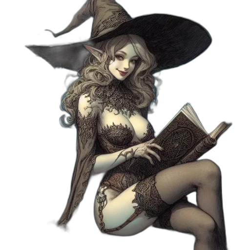 staff, hat, fantasy art, concept art transparent PNG cut-out