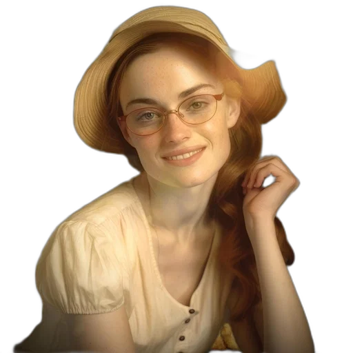 hat, face, staff, dress transparent PNG cut-out