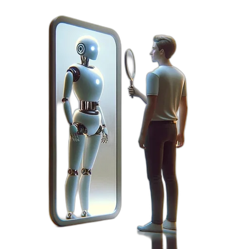 robot, face, concept art, 3d render transparent PNG cut-out