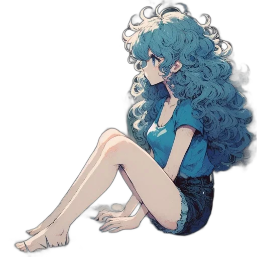 dress, hair, creature, face transparent PNG cut-out