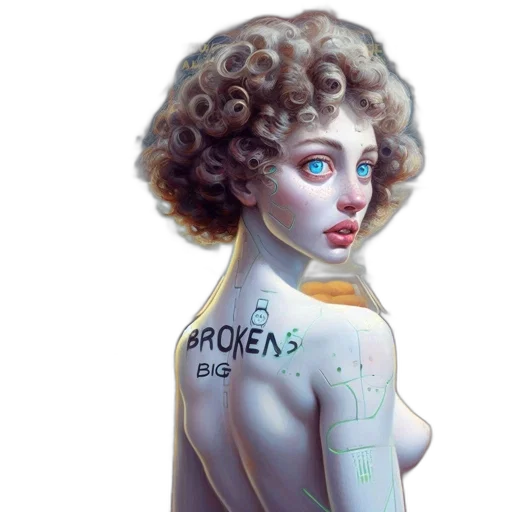 robot, dress, jacket, cyberpunk transparent PNG cut-out