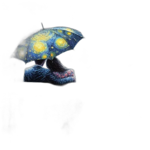 umbrella, hat, mask, creature transparent PNG cut-out