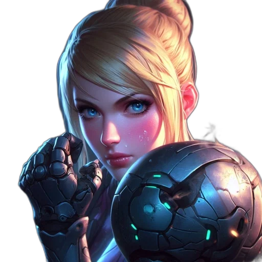 weapon, robot, face, staff transparent PNG cut-out