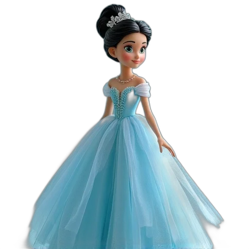 dress, crown, 3d render, concept art transparent PNG cut-out