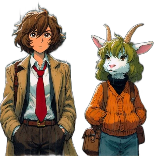 jacket, mask, anime, concept art transparent PNG cut-out
