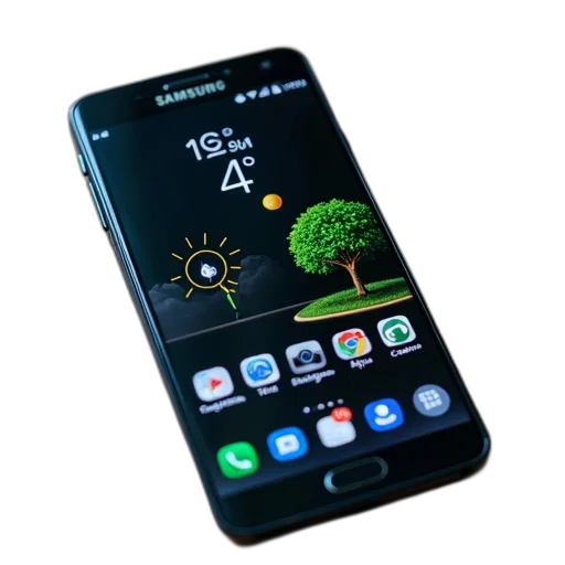 3d render, concept art, samsung, smartphone transparent PNG cut-out