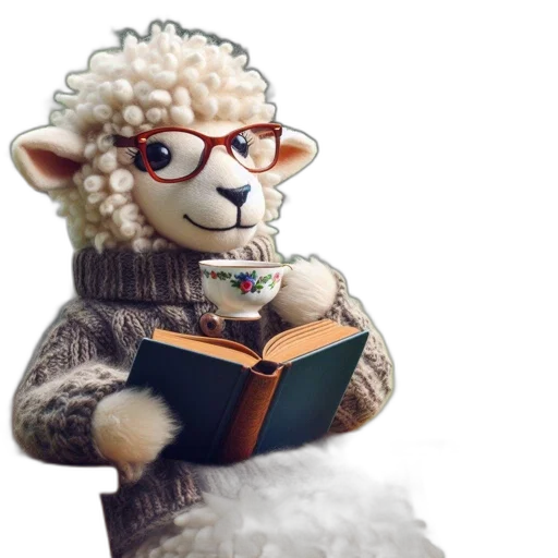 animal, 3d render, stuffed, sheep transparent PNG cut-out