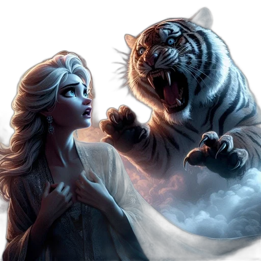 fantasy art, concept art, comic book art, photorealistic transparent PNG cut-out