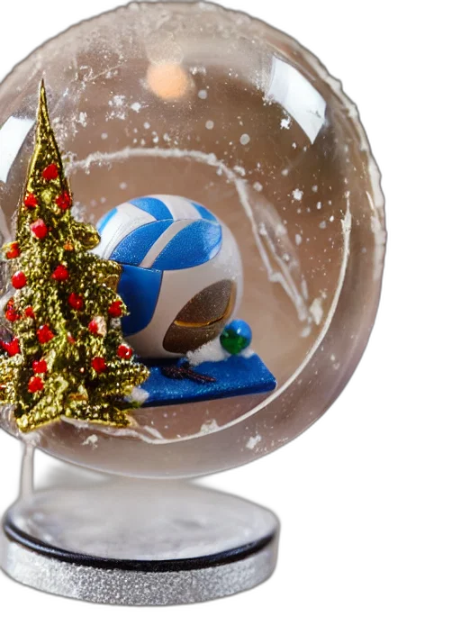 snow, globe, mantel, has transparent PNG cut-out
