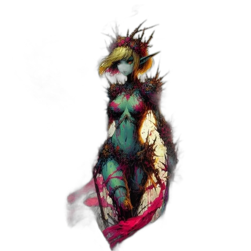 creature, dress, dragon, mask transparent PNG cut-out