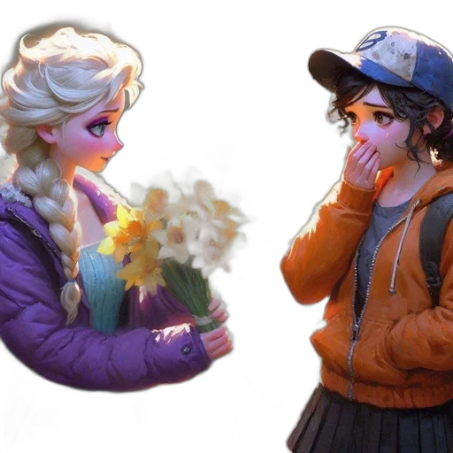 jacket, flower, concept art, 3d render transparent PNG cut-out