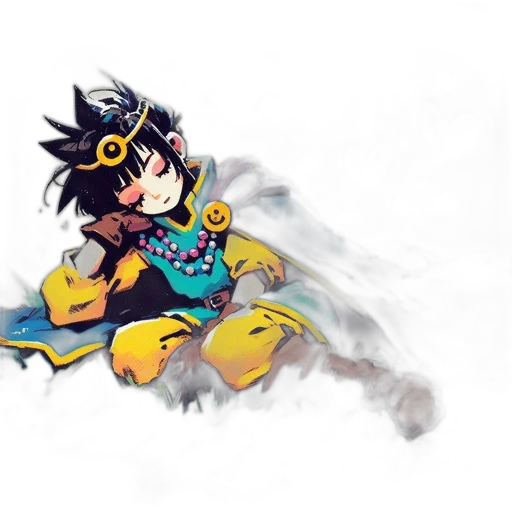dragon, mask, staff, weapon transparent PNG cut-out