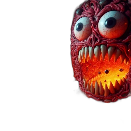mask, creature, face, 3d render transparent PNG cut-out