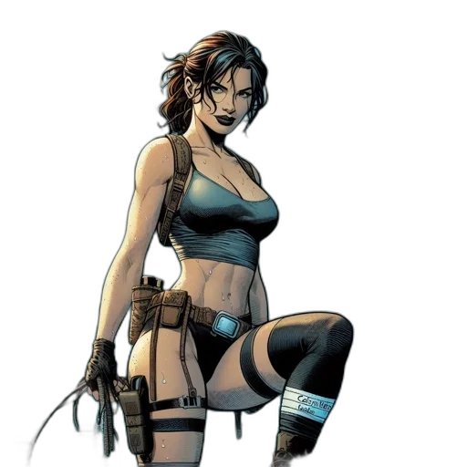 comic book art, concept art, cyberpunk, fantasy art transparent PNG cut-out