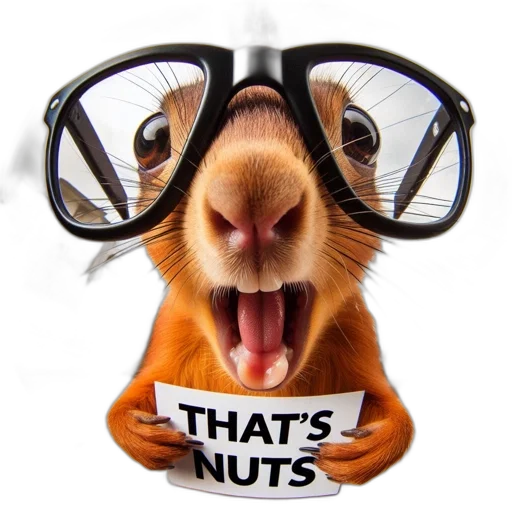 animal, humorous, squirrel, wearing transparent PNG cut-out