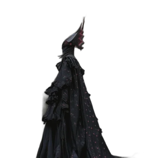 dress, hat, mask, staff transparent PNG cut-out