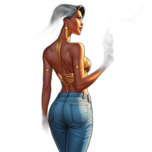 dress, concept art, fantasy art, comic book art transparent PNG cut-out