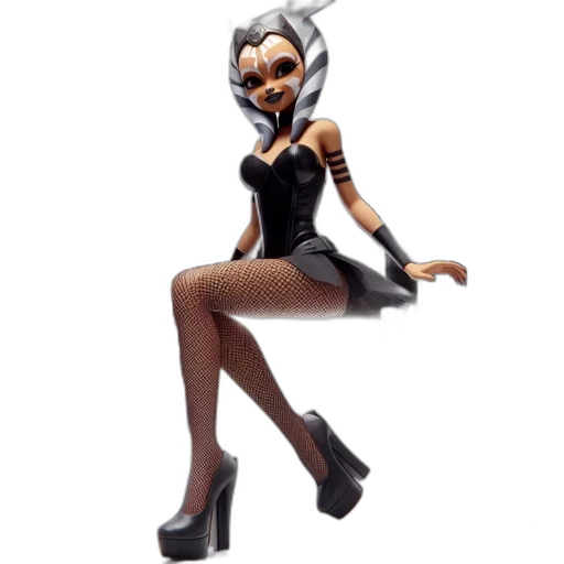 mask, dress, 3d render, concept art transparent PNG cut-out