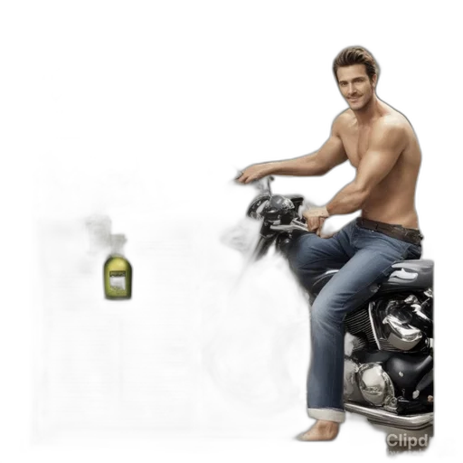 photorealistic, concept art, shirtless, male transparent PNG cut-out