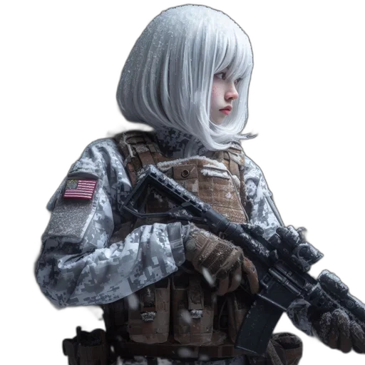 weapon, jacket, face, robot transparent PNG cut-out